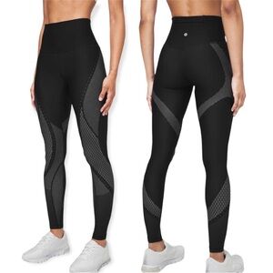 Lululemon Mapped Out High-Rise Tight 28” Black / Glacier Grey Size 6